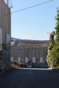 Parti af separationsmuren i udkanten af Bethlehem,